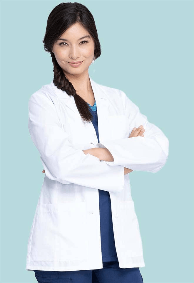 Green hot sale lab coat