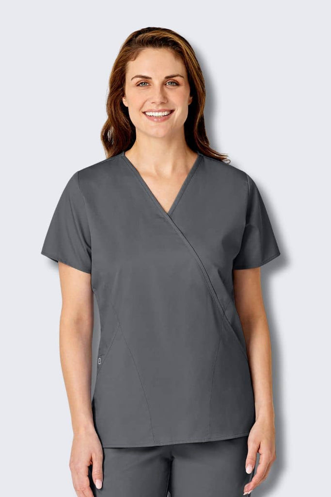 102 Pewter Women's Scrub Top by Wink