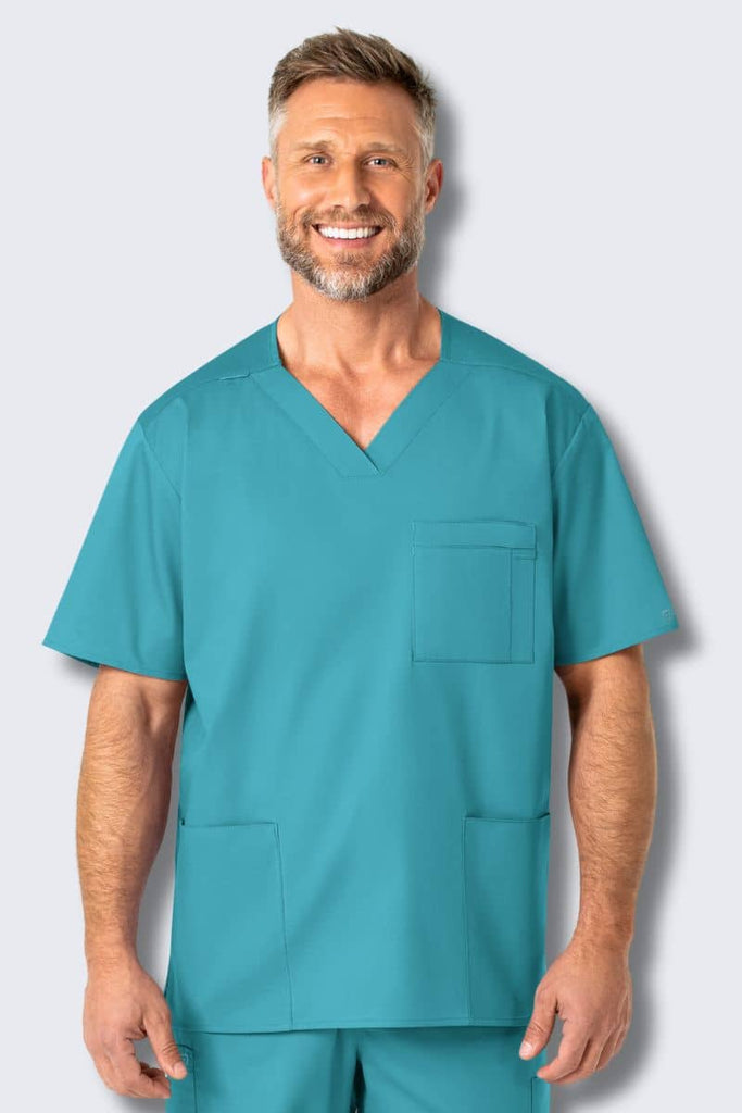 103 Men's Teal Scrub Top by Wink