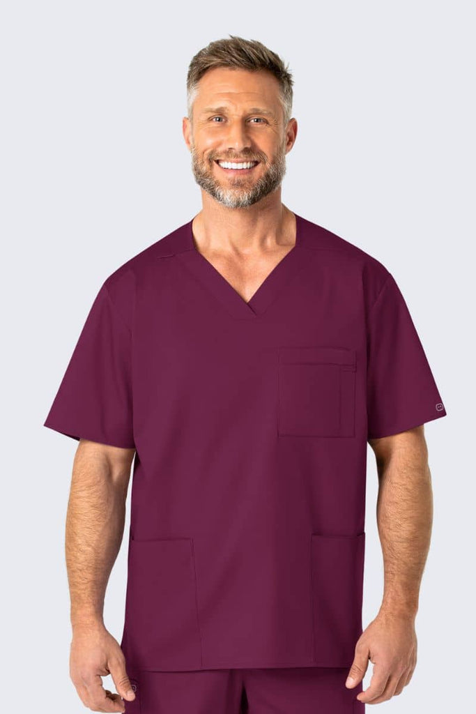 103 Wine Men's Scrub Top by Wink