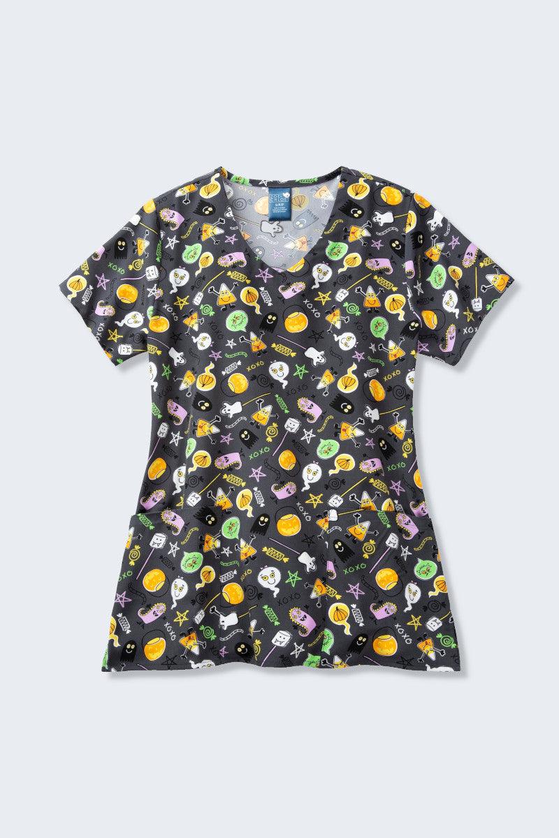 Monster Bites Halloween Scrub Top