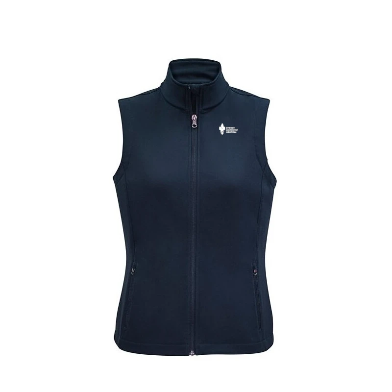 J830L SAH Biz Collection Ladies Apex Lightweight Softshell Vest Navy,Infectious Clothing Company