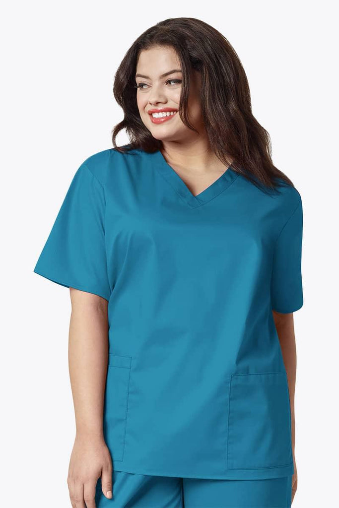 101 WonderWink WonderWORK Women's V-Neck Scrub Top,Infectious Clothing Company