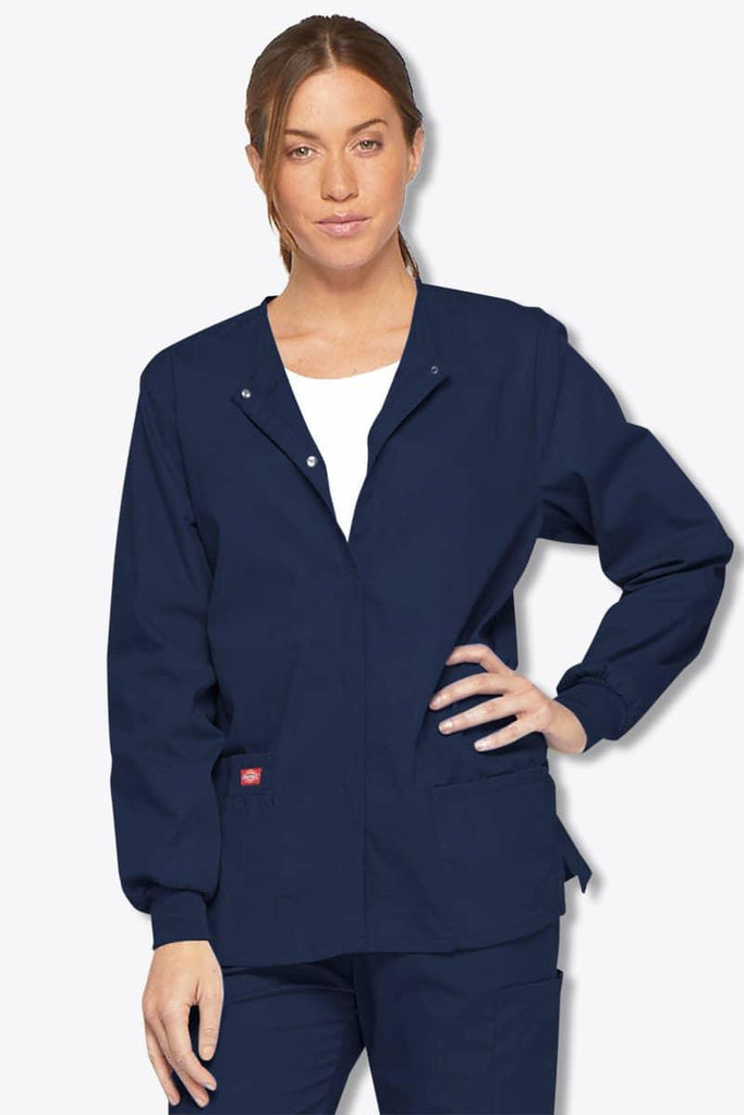 86306 Dickies EDS Women's Snap Front Warm-Up Jacket,Infectious Clothing Company