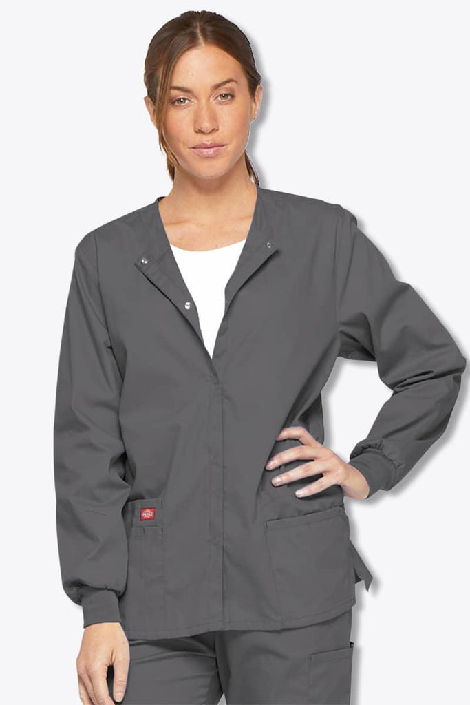 86306 Dickies EDS Women's Snap Front Warm-Up Jacket,Infectious Clothing Company