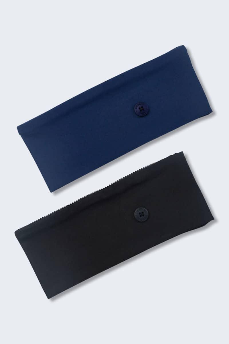 CK507 Cherokee Headbands 2 Pack Navy & Black,Infectious Clothing Company